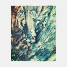 Cobertor De Velo Ondas do Oceano Azul e Branco