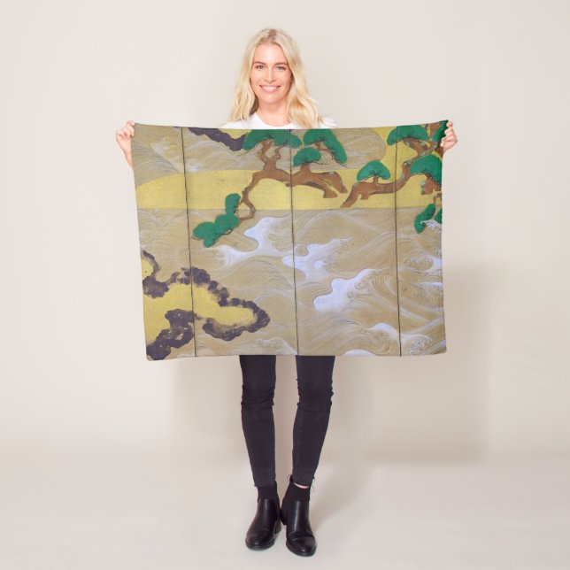 Cobertor De Velo Ondas em Matsushima (direita), Tawaraya Sotatsu (In Situ)