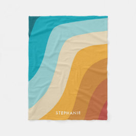 Cobertor De Velo Ondas Retrovisoras Coloridas do Arco-Íris Personal