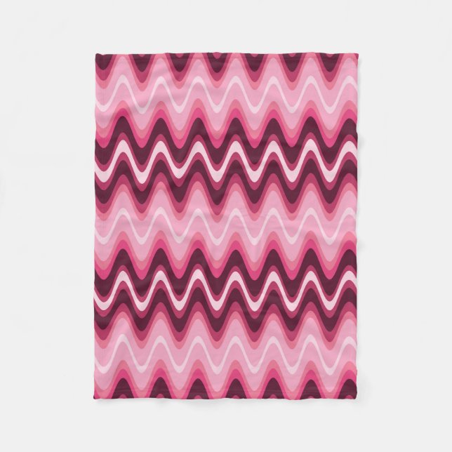 Cobertor De Velo Ondas Rosa (Frente)