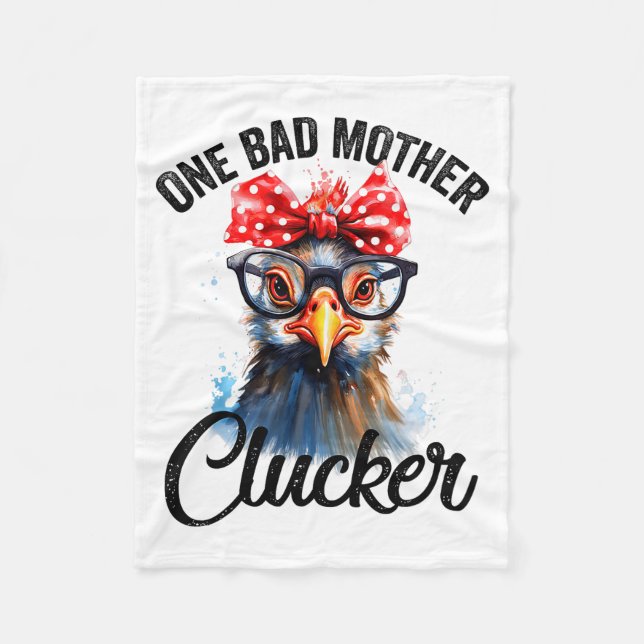 Cobertor De Velo One Bad Mother Clucker Funny Chicken  (Frente)