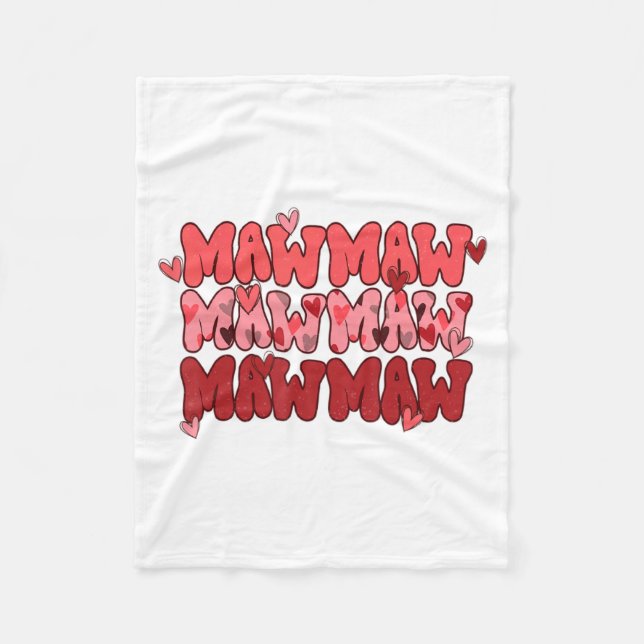 Cobertor De Velo One Loved Mawmaw Valentine Mawmaw Heart Happy Vale (Frente)