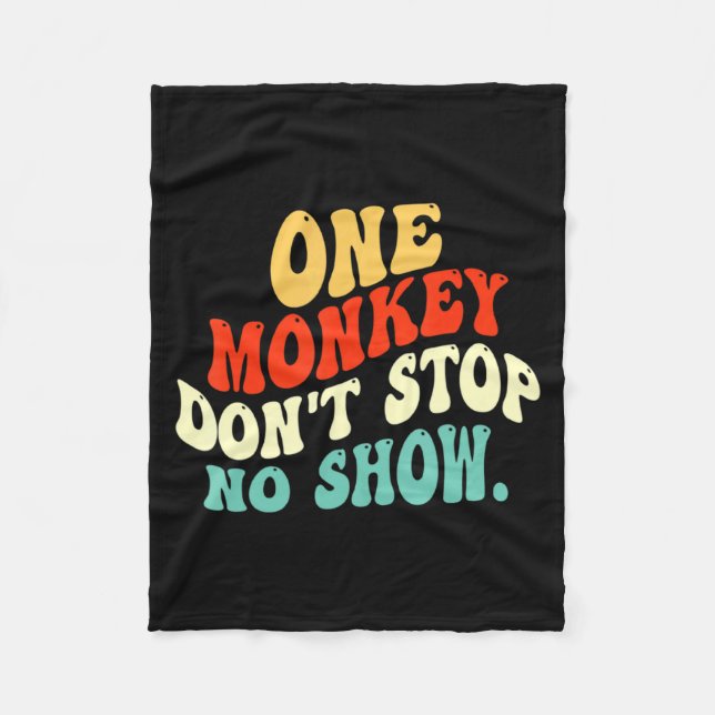 Cobertor De Velo One Monkey Dont Stop No Show  (Frente)