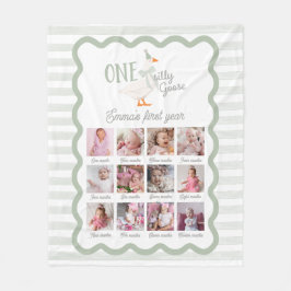 Cobertor De Velo One Silly Goose 1st Birthday Photo Sign