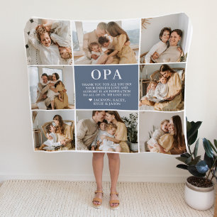 Cobertor De Velo Opa - Letra Personalizada Fleece Blanket