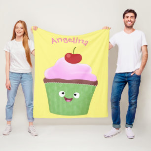 Cobertor De Velo Óptica ilustração do desenho animado do cupcake fe
