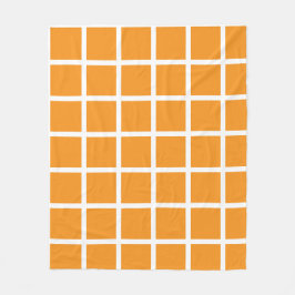 Cobertor De Velo Orange colored square pattern and white borders