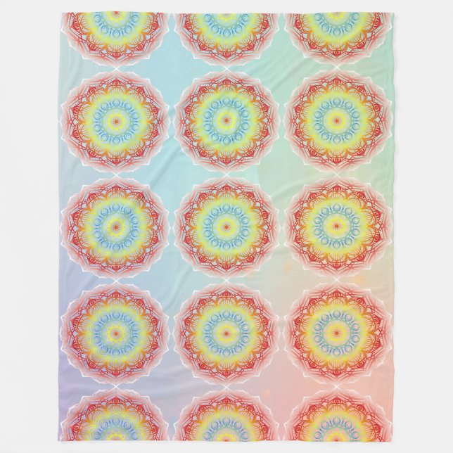 Cobertor De Velo Orange Mandala (Frente)