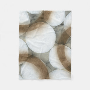 Cobertor De Velo Orbos brancos e Círculos castanhos