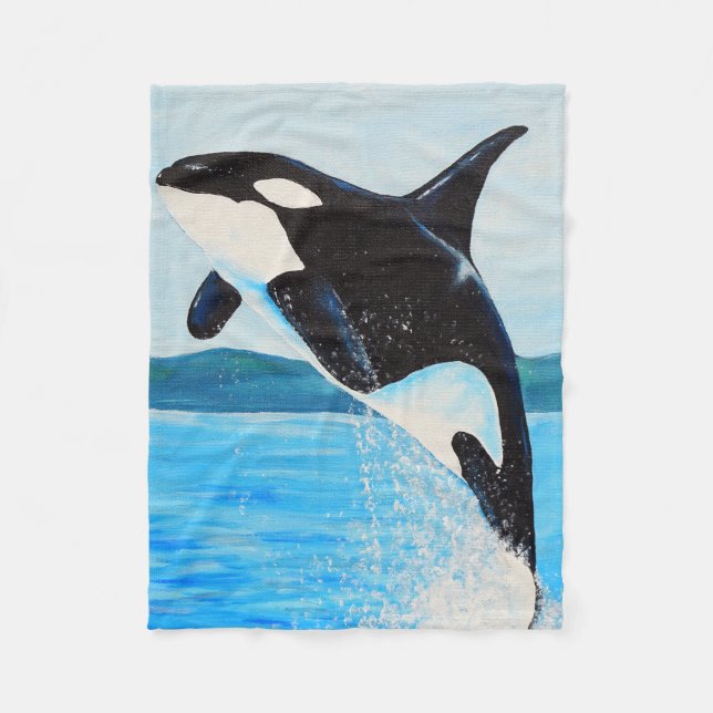 Cobertor De Velo Orca Painting (Frente)