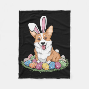 Cobertor De Velo Orelhas de Coelho Corgi Fofo Caça aos Ovos de Pásc