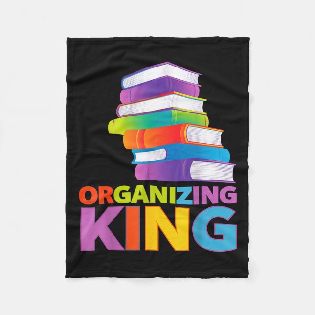 Cobertor De Velo Organizing King Quote Fun For Books Lovers Librari (Frente)