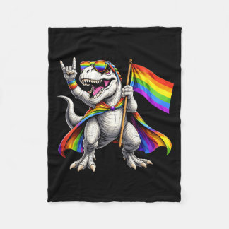 Cobertor De Velo Orgulho de Dinossauro Arco-íris Lgbt Bandeira Colo
