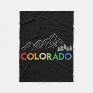 Cobertor De Velo Orgulho do Colorado Caminhada Arco-íris Retro Vint