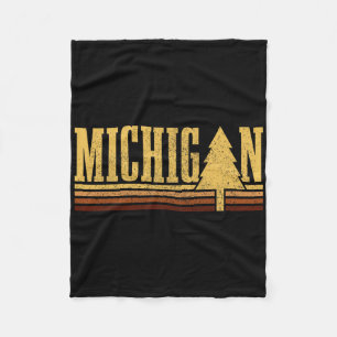 Cobertor De Velo Orgulho do Estado da Árvore Vintage de Michigan Ac