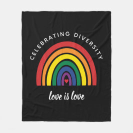 Cobertor De Velo Orgulho Gay LGBT Celebrando a Diversidade O Amor é
