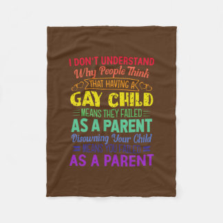 Cobertor De Velo Orgulho gay Orgulhosa Citação de Parentalidade Mãe