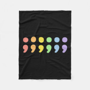 Cobertor De Velo Orgulho Mental Semicolon Lgbtqia+ Lgbt Pastel
