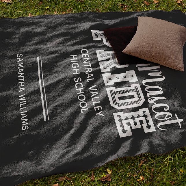 Cobertor De Velo Orgulho Negro Mascote Nome Fleece Blanket (Criador carregado)