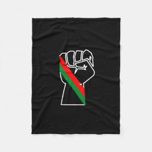 Cobertor De Velo orgulho negro punho vermelho verde bandeira pan-af
