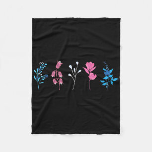Cobertor De Velo Orgulho Transgênero Floral, Flor da Bandeira Trans