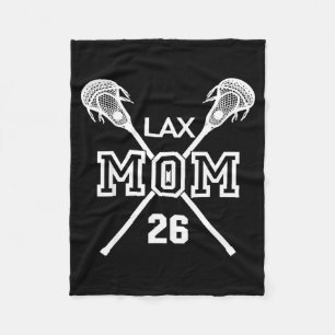 Cobertor De Velo Orgulhoso amor mãe de lacrosse #26 jogador de lax