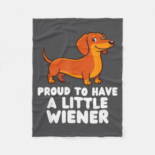 Cobertor De Velo Orgulhoso de Ter um Pequeno Cachorro Wiener Engraç