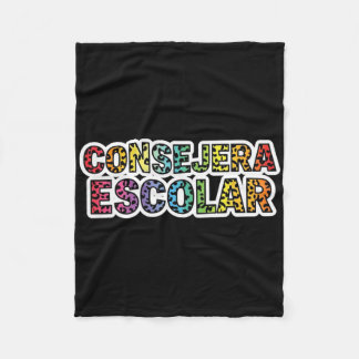 Cobertor De Velo Orientadora Escolar Retro Leopardo Consejera Escol