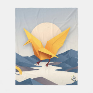 Cobertor De Velo Origami Paper Crane Vetor Art