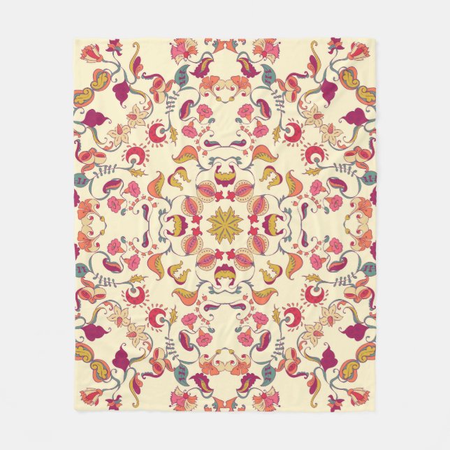 Cobertor De Velo Ornamental Lace Pattern, circle background with ma (Frente)