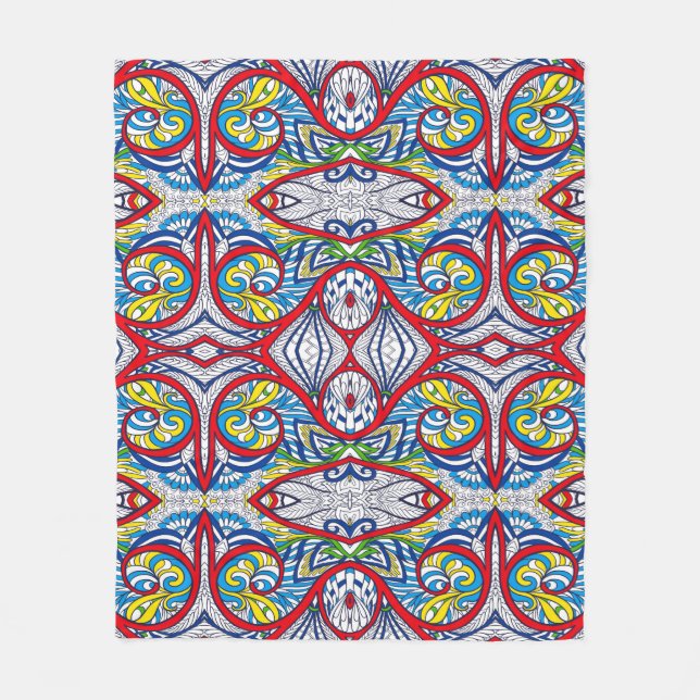 Cobertor De Velo Ornamental Tribal Seamless pattern. Illustration.  (Frente)