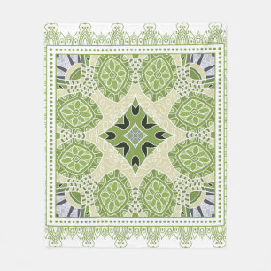 Cobertor De Velo Ornamento colorido decorativo sobre fundo branco,