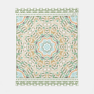 Cobertor De Velo Ornamento colorido decorativo sobre fundo branco,