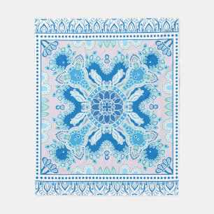 Cobertor De Velo Ornamento colorido decorativo sobre fundo branco,