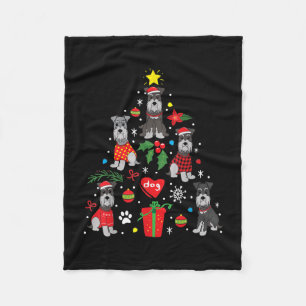 Cobertor De Velo Ornamento de Árvore de Natal Schnauzer - Cão Pet