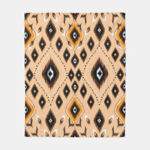 Cobertor De Velo Ornamento geométrico do folclore Ikat. Etnia trib