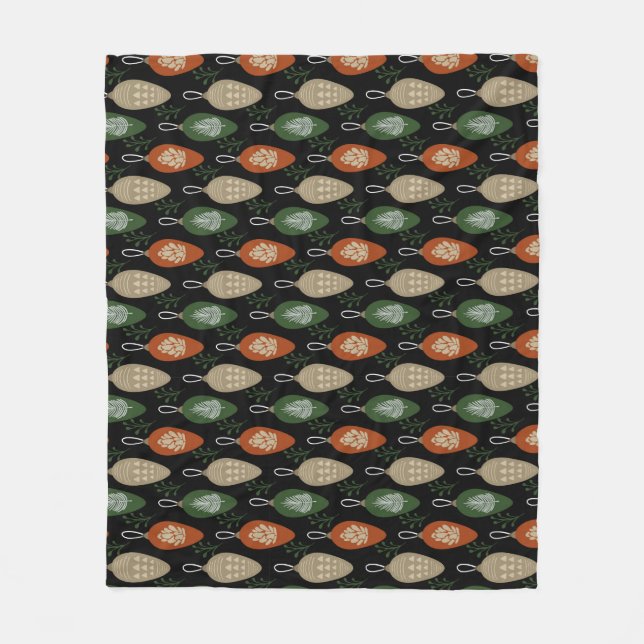 Cobertor De Velo Ornamentos Escandinavos de meio século (Frente)