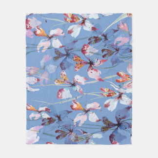 Cobertor De Velo Orquídea Selvagem Elegância: Luxo Aquarela