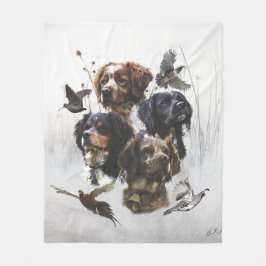 Cobertor De Velo Os Brittany Spaniels , Temporada de Caça a Pássaro