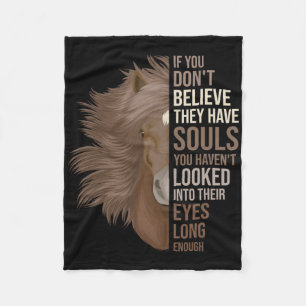 Cobertor De Velo Os Cavalos Têm Uma Alma De Proprietários De Cavalo