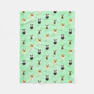 Cobertor De Velo Os cervos do veado do texugo da raposa da floresta