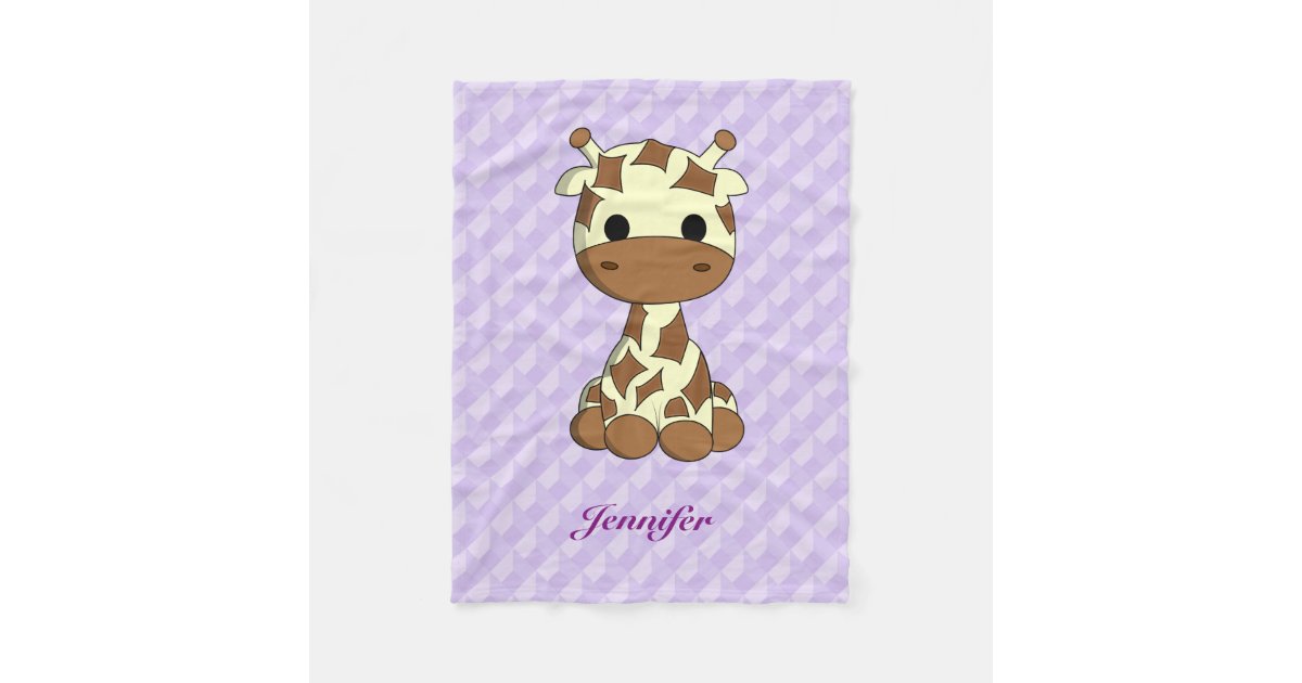 Cobertor De Velo Os Desenhos Animados Bonitos Do Kawaii Do Girafa Zazzle Com Br