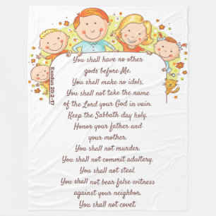 Cobertor De Velo Os Dez Mandamentos - Fleece Blanket, 60"x80"
