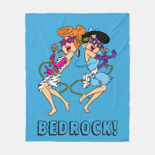 Cobertor De Velo Os Flintstones   Estrelas Wilma & Betty Rock