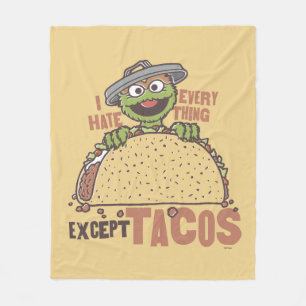 Cobertor De Velo Oscar Eu Odeio Tudo Exceto Tacos