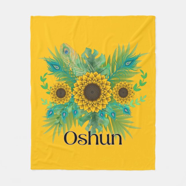 Cobertor De Velo Oshun Goddess Sunflower (Frente)