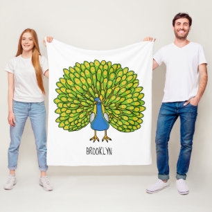 Cobertor De Velo Ótima ilustração de pássaro pavão brilhante