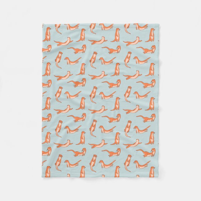 Cobertor De Velo Otter Pups Fleece Blanket (Frente)