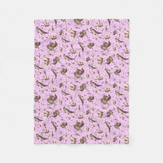 Cobertor De Velo Otters a Rosa