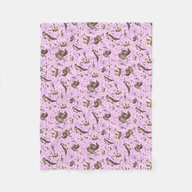 Cobertor De Velo Otters a Rosa (Frente)